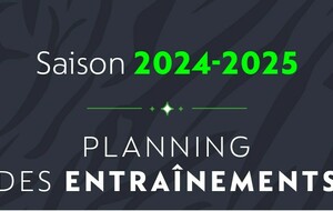 Les horaires des entraînements pour la saison 2024-2024